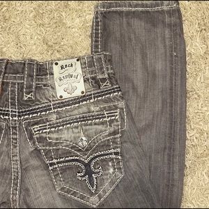 Rock Revival Jeans.. Gary straight -Grey-